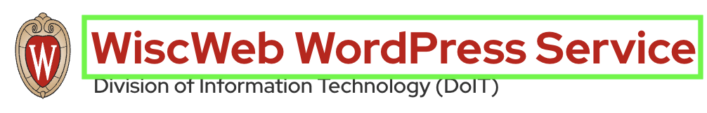 WiscWeb informational site title