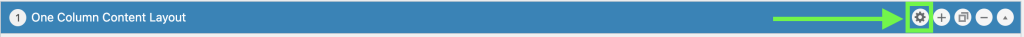 Before view of the content layout settings gear icon